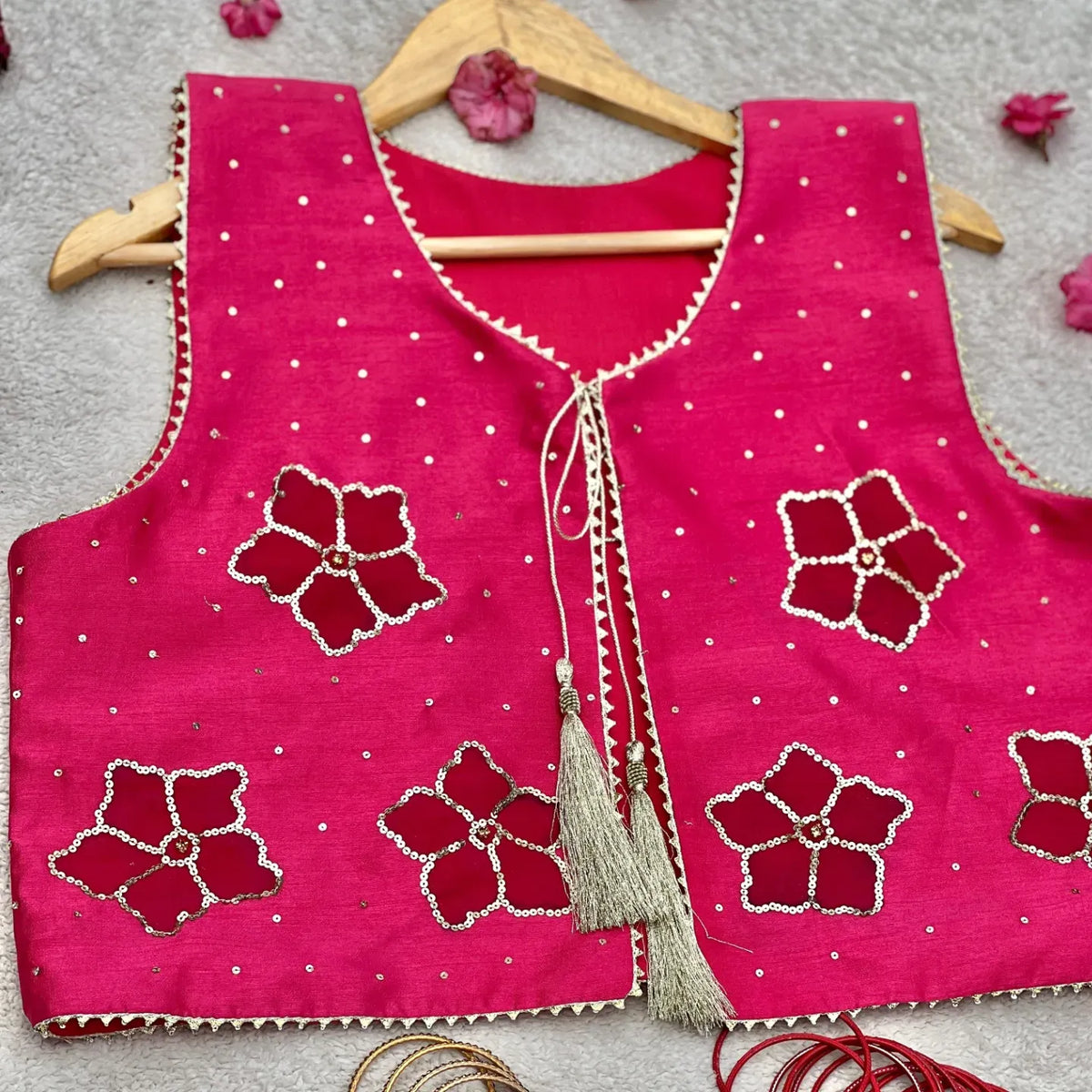 Floral Sequin Bloom Koti