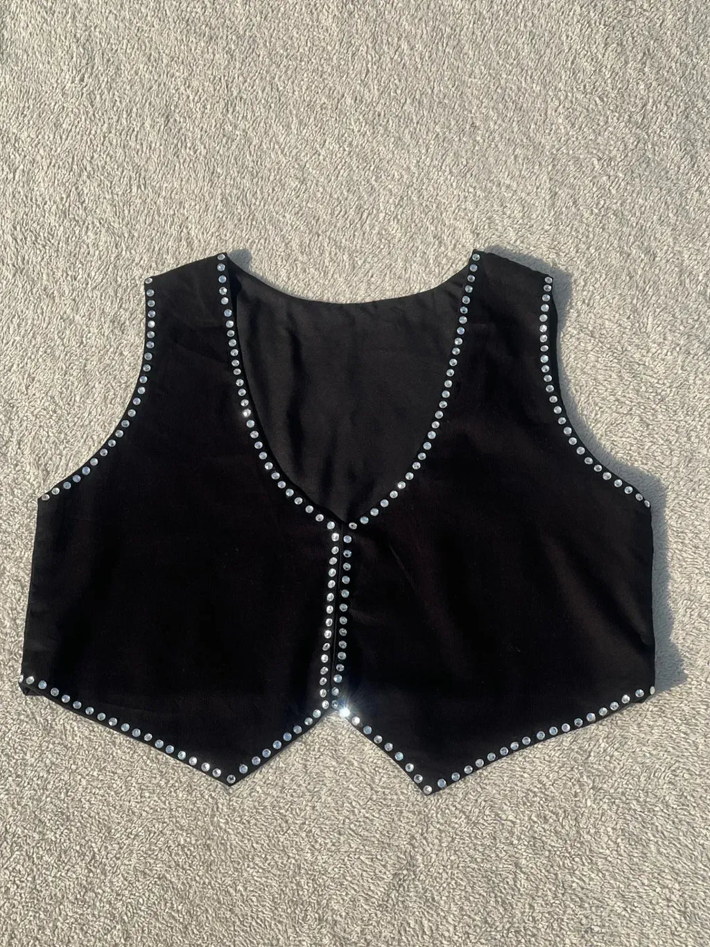 Midnight Studded Cotrai Waistcoat