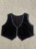 Midnight Studded Cotrai Waistcoat