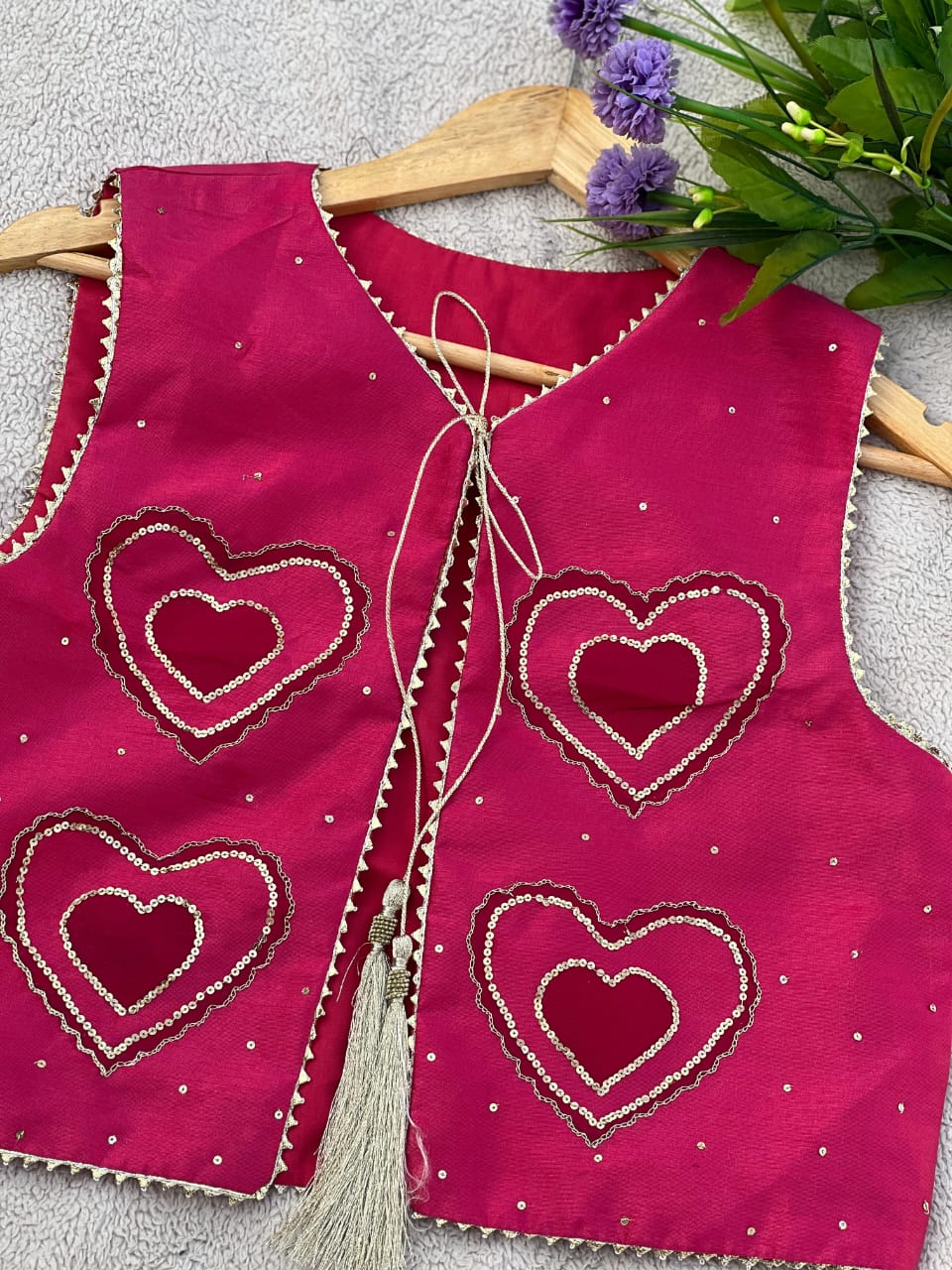 Handmade Embellished Heart Koti
