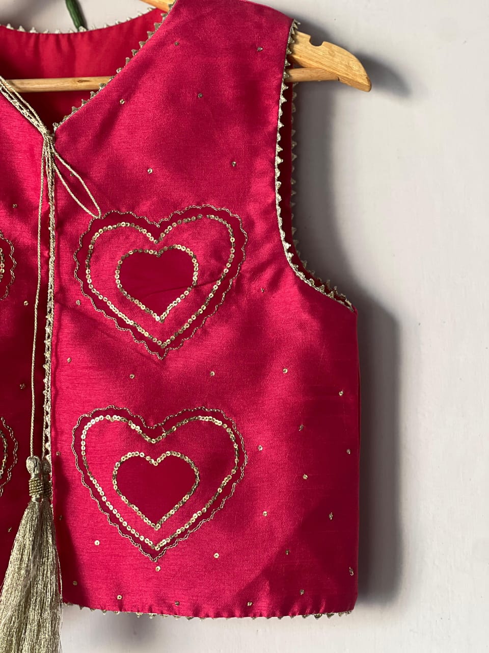 Handmade Embellished Heart Koti
