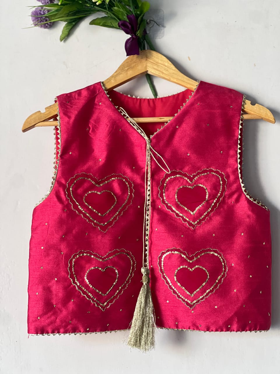 Handmade Embellished Heart Koti