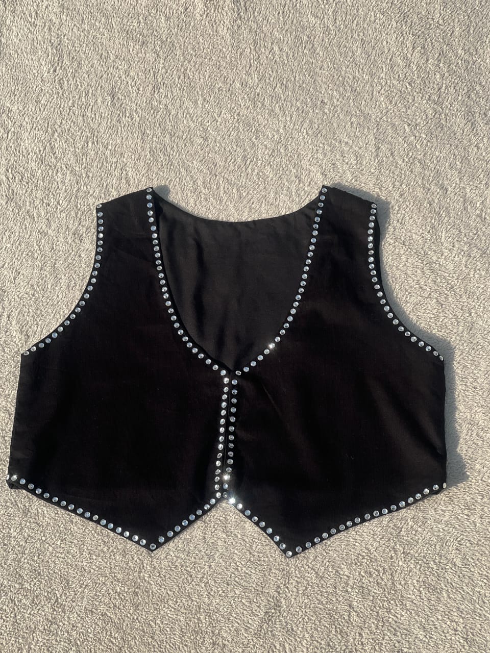 Midnight Studded Cotrai Waistcoat