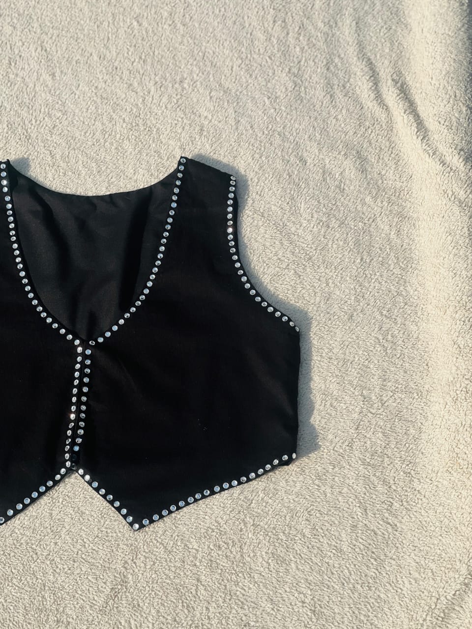 Midnight Studded Cotrai Waistcoat