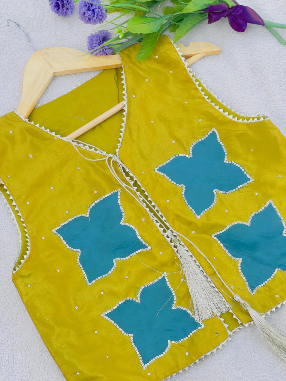 Four-Petal Embellished Koti