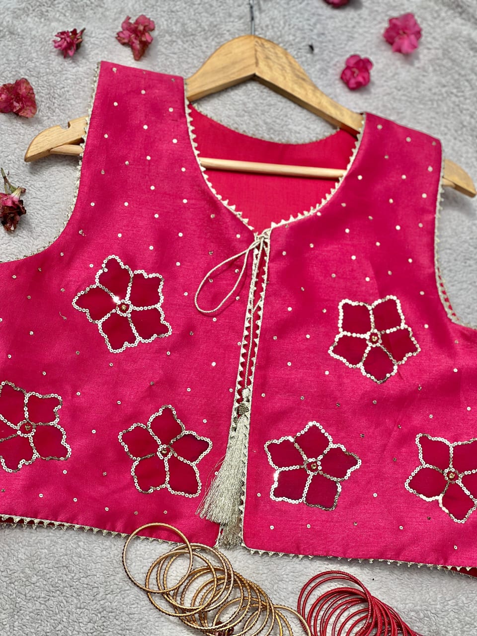 Floral Sequin Bloom Koti