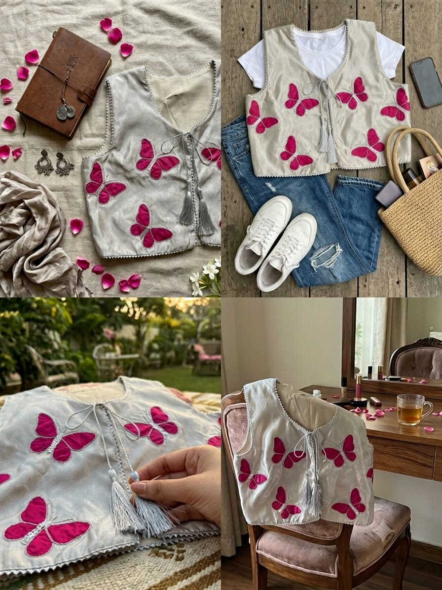 Butterfly Bloom Embellished Koti