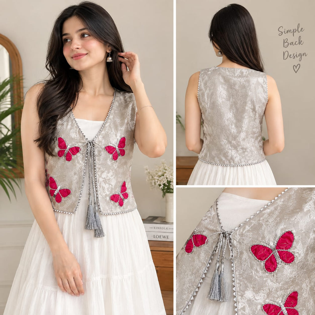 Butterfly Bloom Embellished Koti